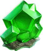 Galactic Gems green crystal